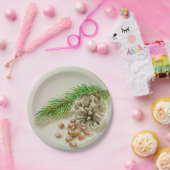 Waterverf Pinõnnoten Pinecone New Mexico Papieren Bordje (Feest)