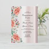 Waterverf Pioen Bloem Betrokkenheid Kaart (Staand voorkant)