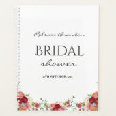 Waterverf Pioen Bloem Bloemen Vrijgezellenfeest Planner (Voorkant)