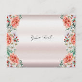 Waterverf Pioen Bloem Briefkaart (Voorkant)