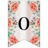 Waterverf Pioen Bloem Bunting Flag Vlaggetjes (Tweede vlag)