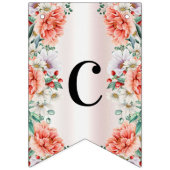 Waterverf Pioen Bloem Bunting Flag Vlaggetjes (Eerste vlag)