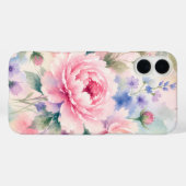 Waterverf Pioen Bloem Case-Mate iPhone Case (Achterkant (horizontaal))