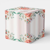 Waterverf Pioen Bloem Favor Box Bedankdoosjes (Achterkant)