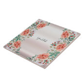 Waterverf Pioen Bloem Keramische Tegel Tegeltje (Zijkant)