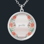 Waterverf Pioen Bloem Ketting<br><div class="desc">Mooie Waterverf Pioen Bloem Ketting</div>