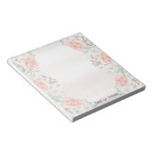 Waterverf Pioen Bloem Notitieblok (Schuin)