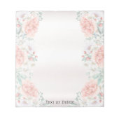 Waterverf Pioen Bloem Notitieblok (Voorkant)