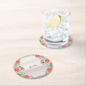 Waterverf Pioen Bloem Papier Onderzetter (Insitu)