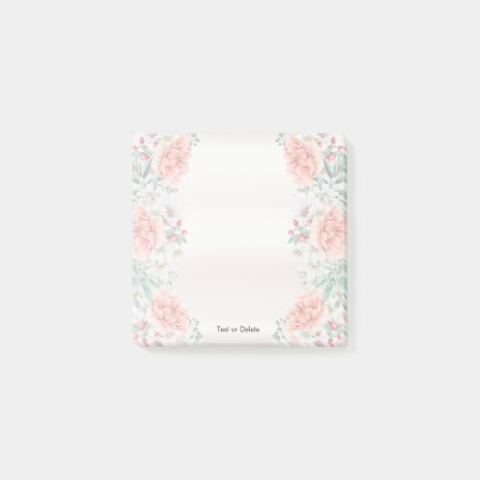 Waterverf Pioen Bloem Post het merkt op Post-it® Notes (Voorkant)