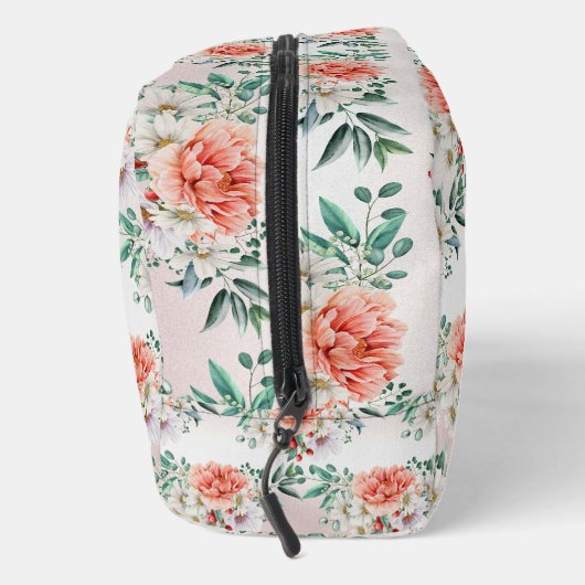 Waterverf pioen bloem toilettas toilettasje (Rechts)