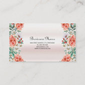 Waterverf Pioen Bloem Visitekaartje (Achterkant)