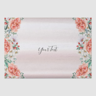 Waterverf Pioen Bloem Weefsel Papier