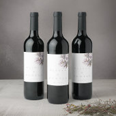 Waterverf Pioen Bloemen Bruiloft Wijn Etiket