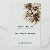 Waterverf Pioen Bloemen ELKE Verjaardagsfeestje Folie Uitnodiging (Achterkant)