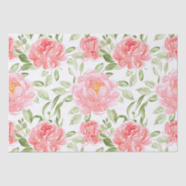 Waterverf Pioen Bloemen Patroon Weefsel Papier