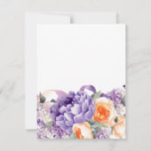 Waterverf Pioen Dusty Mauve Peach Reageer Kaart (Achterkant)