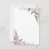 Waterverf pioen en eucalyptus RSVP kaart | lente (Achterkant)