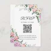 Waterverf pioen en eucalyptus RSVP kaart | lente (Voorkant / Achterkant)