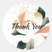 Waterverf Pioen Goud Gespikkelde Sticker (Voorkant)