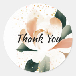 Waterverf Pioen Goud Gespikkelde Sticker