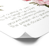 Waterverf pioen hoe groot is mama's buik spel poster (Hoek)