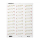 Waterverf Pioen Koppel Namen Aangepast Wit Adres Etiket (Full Sheet)
