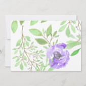 Waterverf Pioen Roze Groen Bloemen Vrijgezellenfee Kaart (Achterkant)