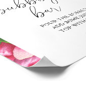 Waterverf pioen rozen - bubbly bar poster (Hoek)