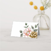 Waterverf pioen tafel zitnummers plaats kaart plaatskaartje (Achterkant)