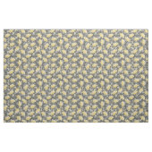 Waterverf pioenen bloemmotief geel | Grijs Stof (Fat Quarter)