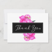 Waterverf pioenen bos dank u kaart (Voorkant)