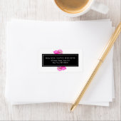 Waterverf pioenen bos etiket (Insitu)