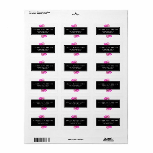 Waterverf pioenen bos etiket (Full Sheet)