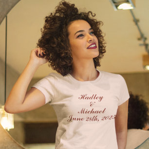 Waterverf pioenen bruiloft bruidsmeisjes t-shirt