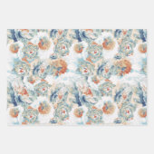 Waterverf pioenen en hortensia's in Herfst Palette Inpakpapier Vel (Voorkant)