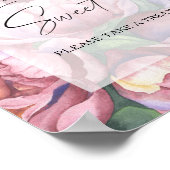 Waterverf pioenen - liefde is zoet Neem een trakta Poster (Hoek)