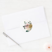 Waterverf Pioenen Roze Brons Gespikkelde Sticker (Envelop)