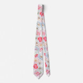 Waterverf pioenen stropdas (Voorkant)