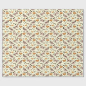 Waterverf pioenroos, abstract bloemmotief. cadeaupapier (Vlak)