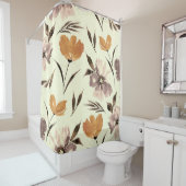 Waterverf pioenroos, abstract bloemmotief. douchegordijn (In situ)