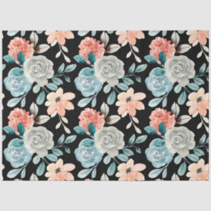 Waterverf pioenroos floral decoupage Tissuepapier
