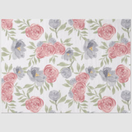  Waterverf pioenroos floral decoupage Tissuepapier