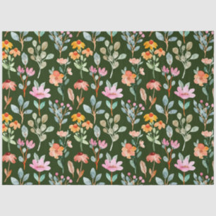 Waterverf pioenroos floral decoupage Tissuepapier