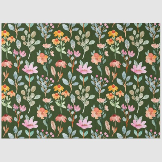 Waterverf pioenroos floral decoupage Tissuepapier (Voorkant)