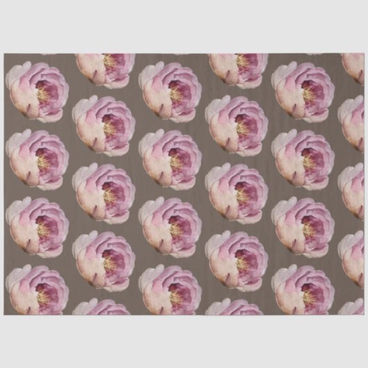 Waterverf pioenroos floral decoupage Tissuepapier (Voorkant)