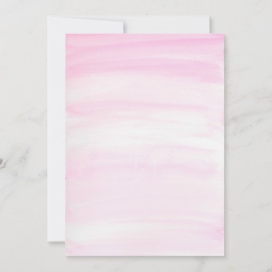 Waterverf Pioenrozen, Beer & Baby Items Baby showe Kaart (Achterkant)