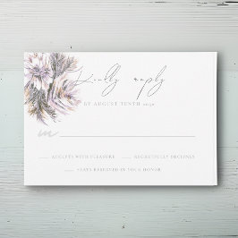 Waterverf Pioenrozen Bruiloft RSVP Reactie Kaart