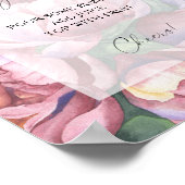 Waterverf pioenrozen rozen - Sangria Bar Poster (Hoek)