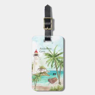 Waterverf Piratencove Zomer Bagagelabel
